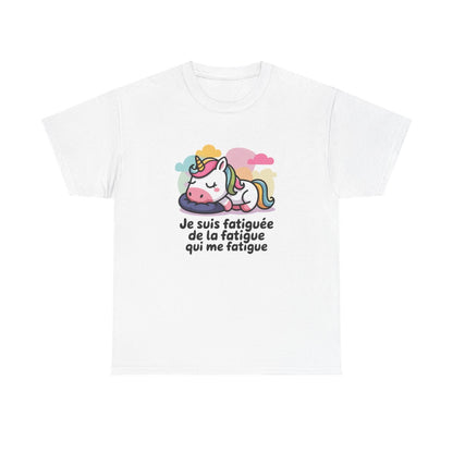 T-shirt licorne drôle femme fatigue kawaii mignon ado femme S-3XL