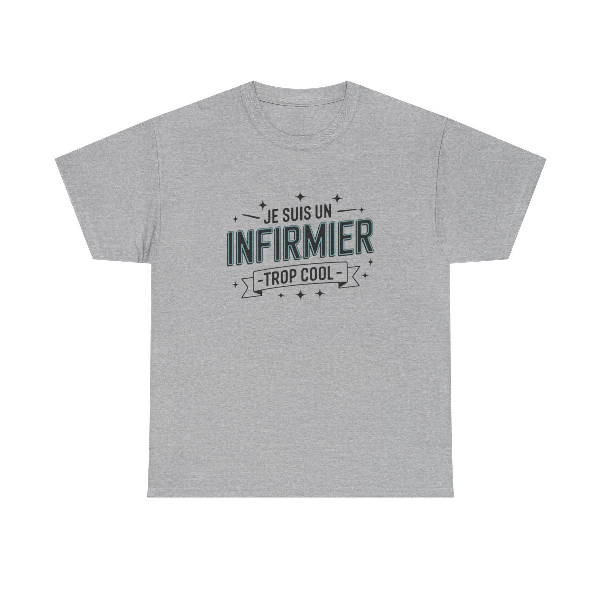 T-shirt homme infirmier drôle – héros du quotidien, soignant – blanc/gris – tailles S à 3XL