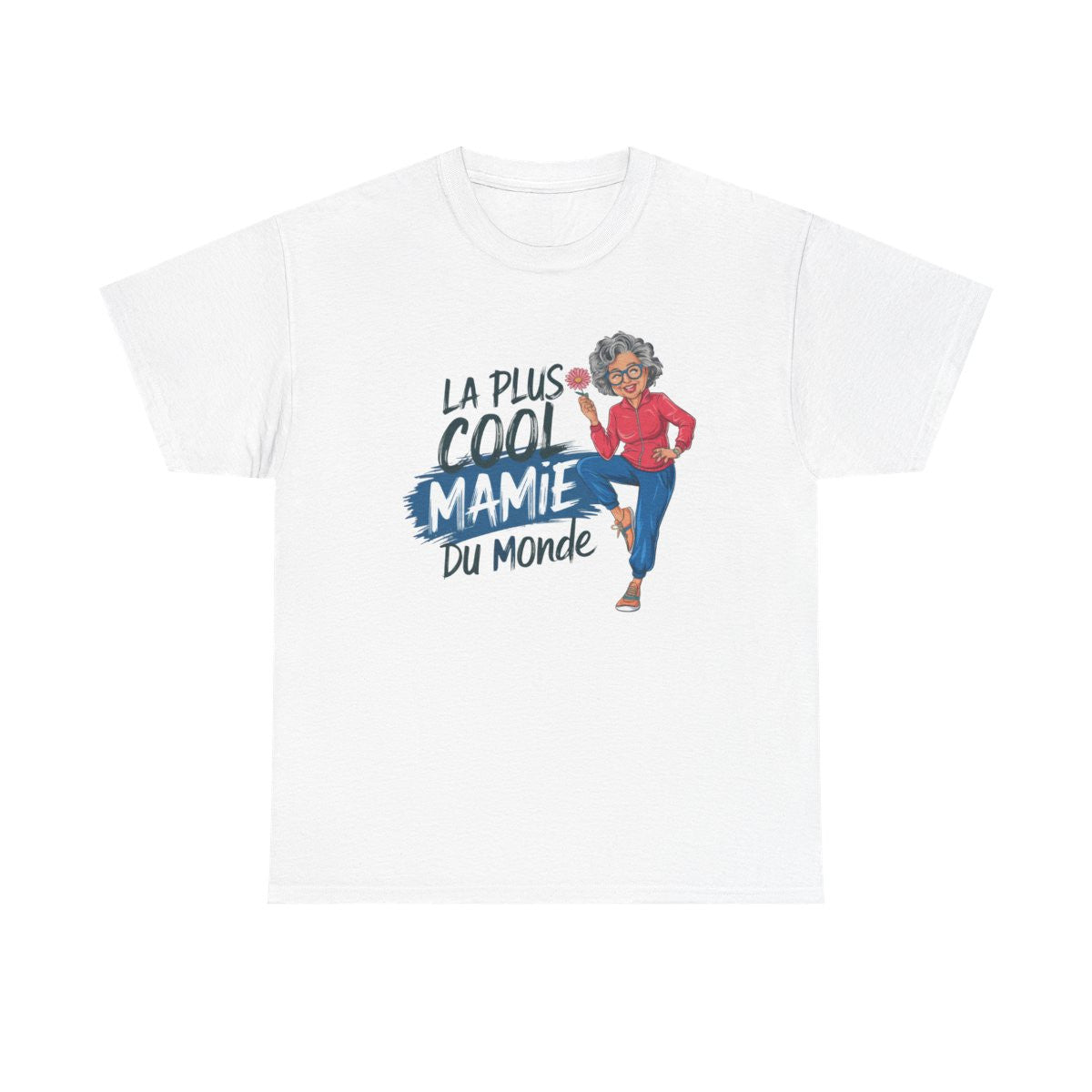 T-shirt mamie cool drôle cadeau grand-mère stylée – S à 3XL blanc ou gris