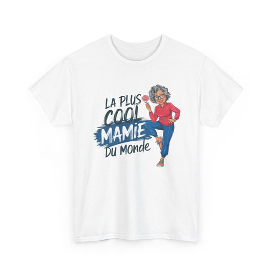 T-shirt mamie cool drôle cadeau grand-mère stylée – S à 3XL blanc ou gris