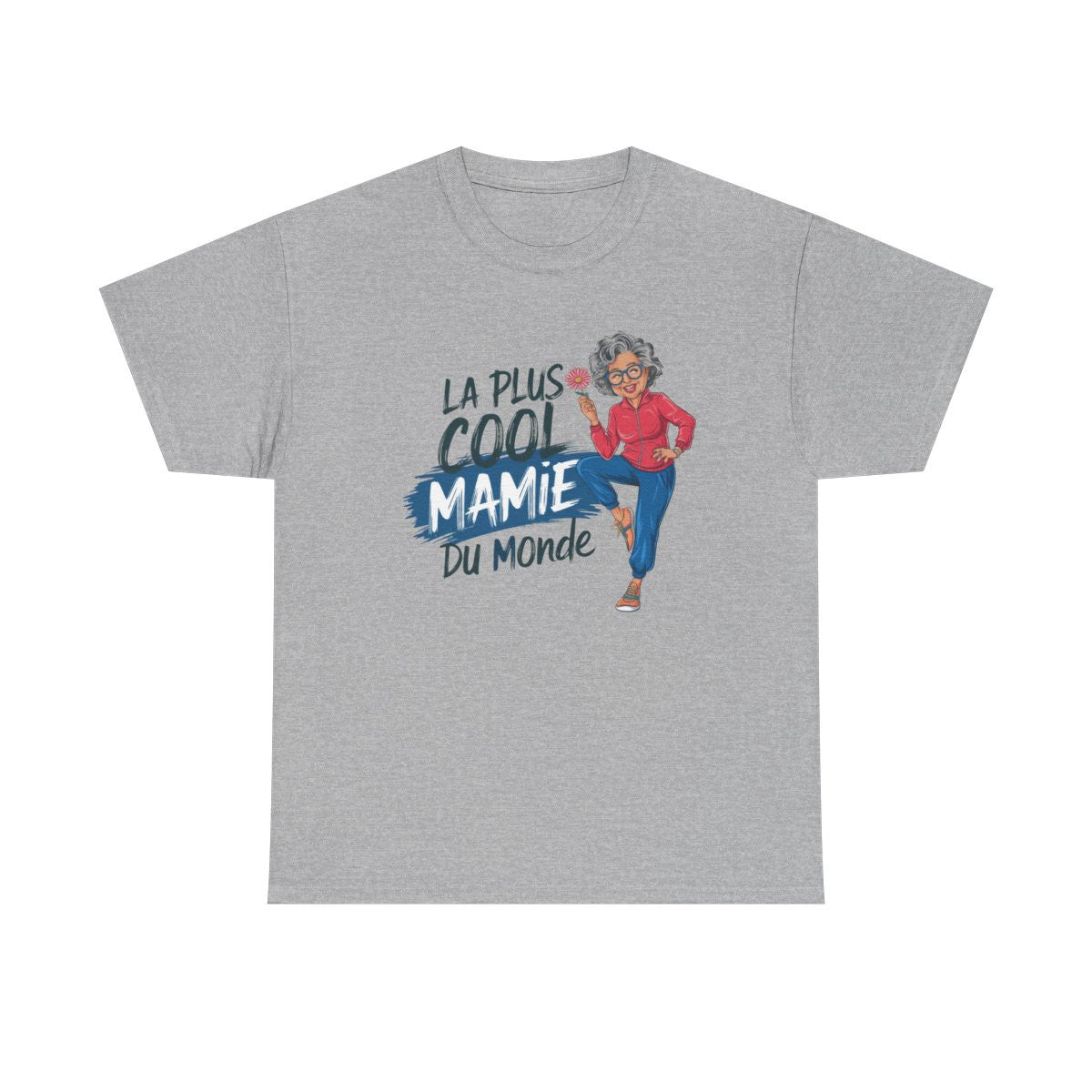 T-shirt mamie cool drôle cadeau grand-mère stylée – S à 3XL blanc ou gris
