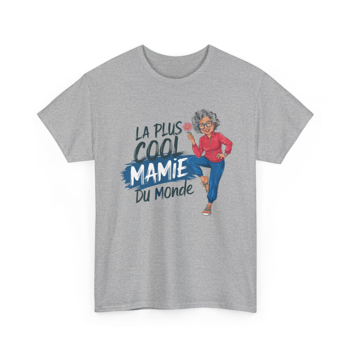 T-shirt mamie cool drôle cadeau grand-mère stylée – S à 3XL blanc ou gris