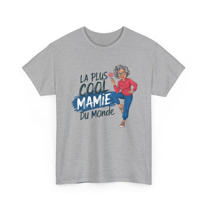 T-shirt mamie cool drôle cadeau grand-mère stylée – S à 3XL blanc ou gris