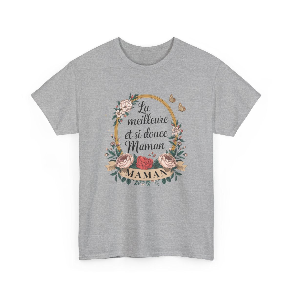 T-shirt maman doux fleuri "La meilleure et si douce Maman" – S à 3XL