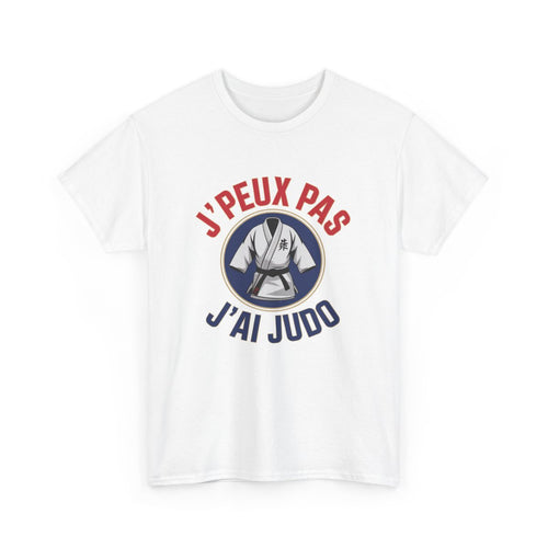 T-shirt judo drôle  J’peux pas j’ai judo  Blanc gris noir S à 3XL