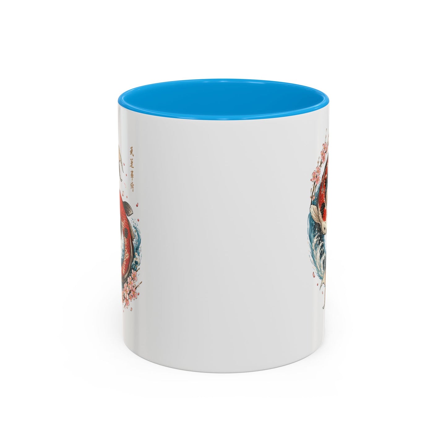 Tasse Carpes Koi Japonaises Yin Yang – Mug Zen Sakura Japon Art – Cadeau Feng Shui Relaxation – Céramique 325ml