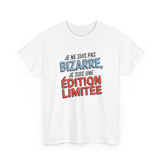 T-shirt édition limitée drôle Je ne suis pas bizarre Blanc et gris  S à 3XL