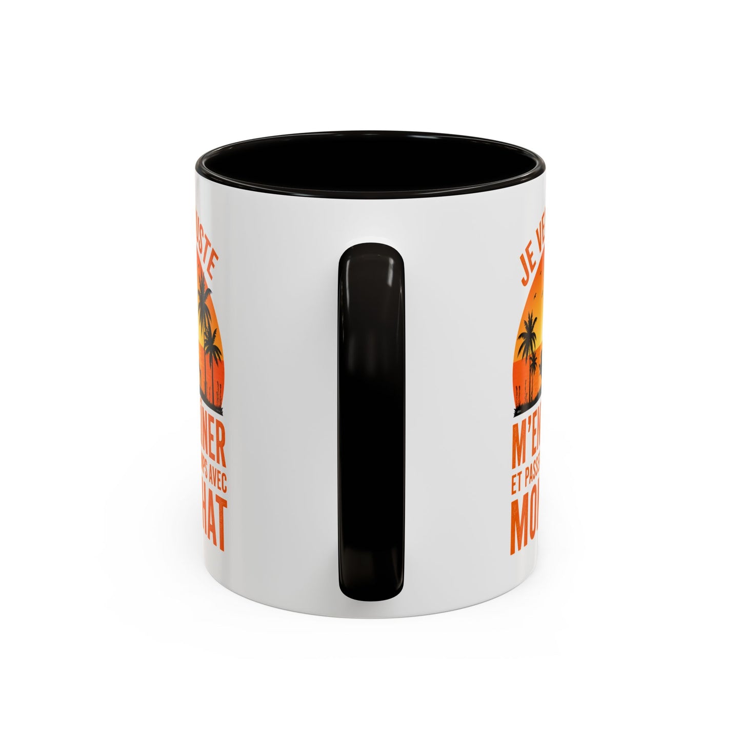 Mug Running Femme avec Chat – Tasse Course à Pied Jogging Sport – Cadeau Coureuse Amoureuse des Chats Noir Bleu Rouge