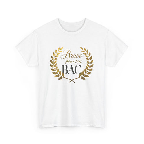 T-shirt réussite BAC Cadeau diplômé  Félicitations blanc  S à 3XL