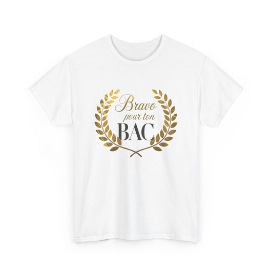 T-shirt réussite BAC Cadeau diplômé  Félicitations blanc  S à 3XL