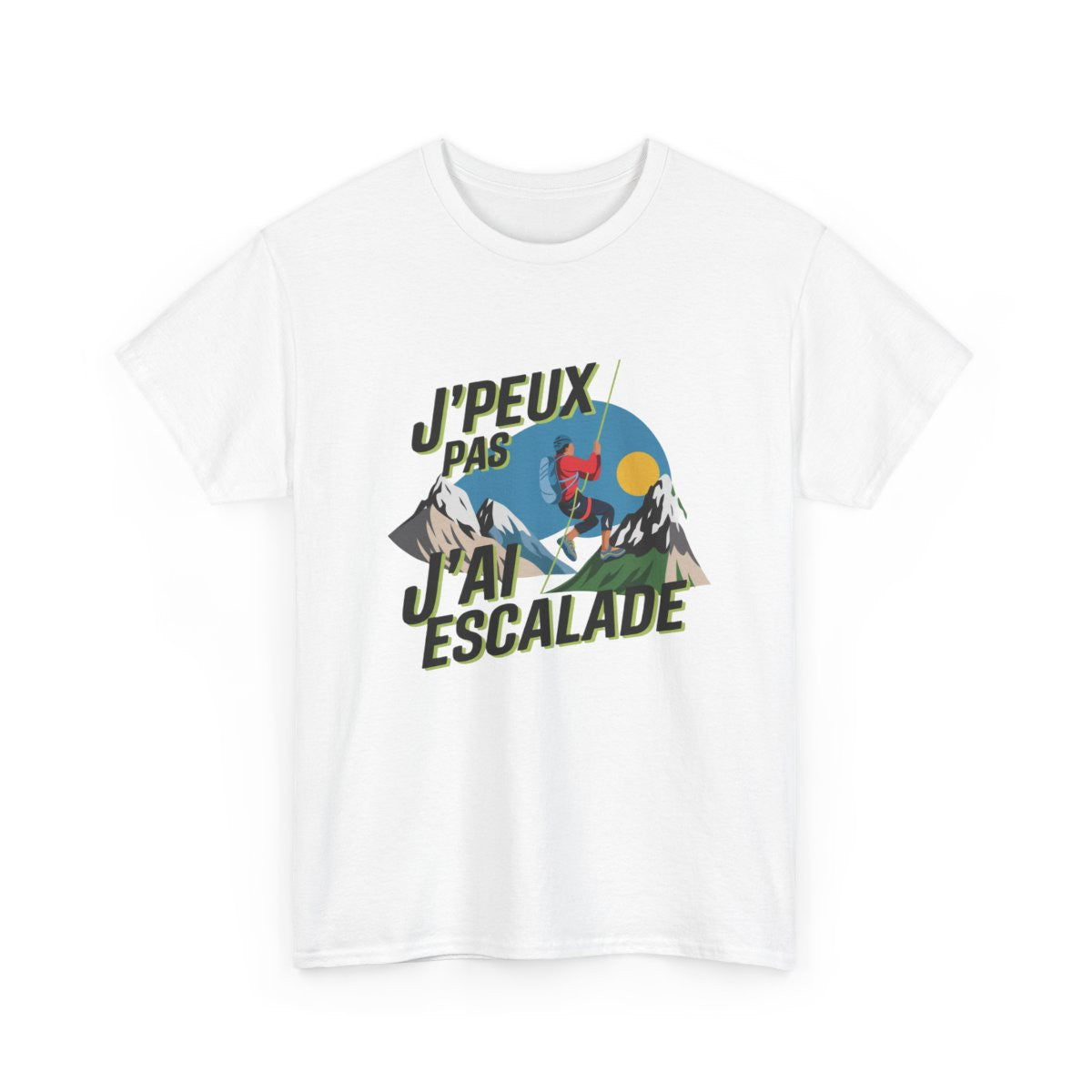 T shirt drôle escalade montagne grimpeur  Passion escalade mixte tee shirt