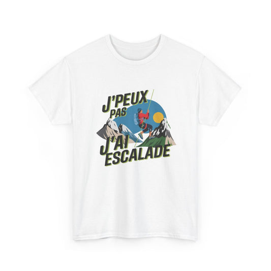 T shirt drôle escalade montagne grimpeur  Passion escalade mixte tee shirt