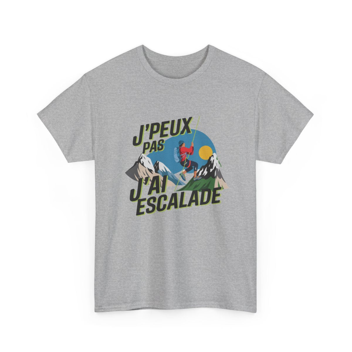 T shirt drôle escalade montagne grimpeur  Passion escalade mixte tee shirt
