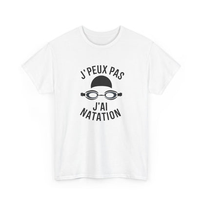 T-shirt humour natation  J’peux pas j’ai piscine nageur tee shirt