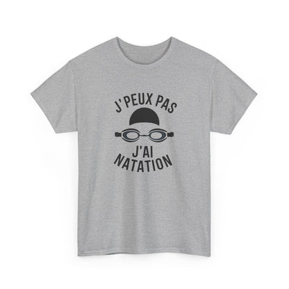 T-shirt humour natation  J’peux pas j’ai piscine nageur tee shirt
