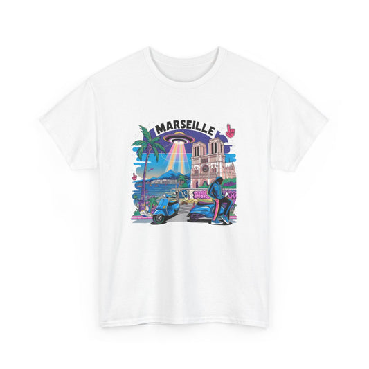 Tee shirt Marseille OVNI street art futuriste Ville T shirt