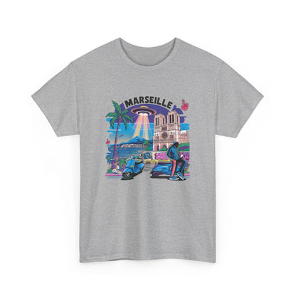 Tee shirt Marseille OVNI street art futuriste Ville T shirt