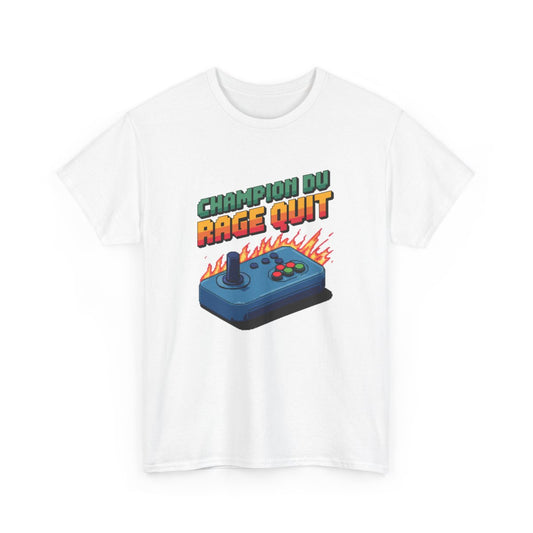 T shirt Gamer Rétro Champion du Rage Quit Pixel Art tee shirt
