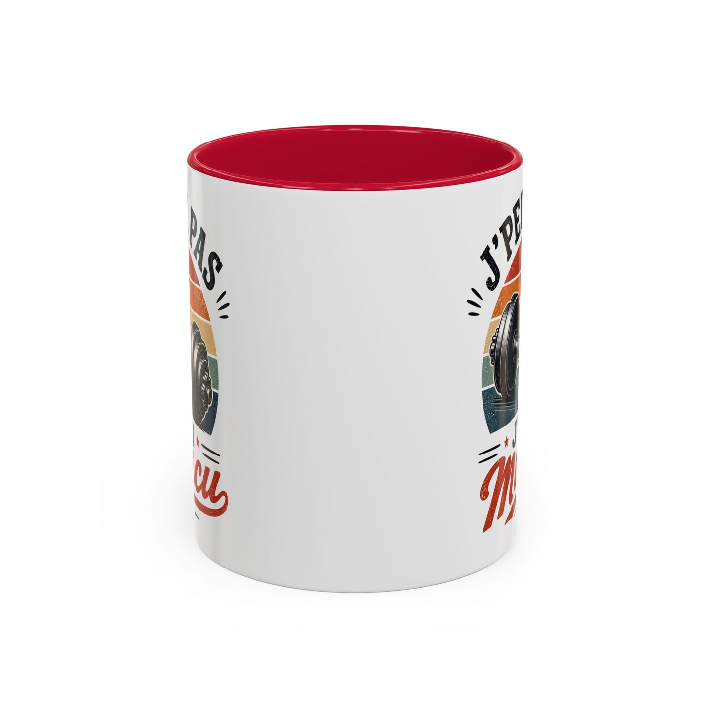 Tasse J’Peux Pas J’Ai Muscu – Mug Fitness Vintage Humoristique – Cadeau Musculation Homme Femme 325ml