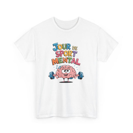 T shirt Cerveau Muscu Jour de sport mental Humour tee shirt amusant
