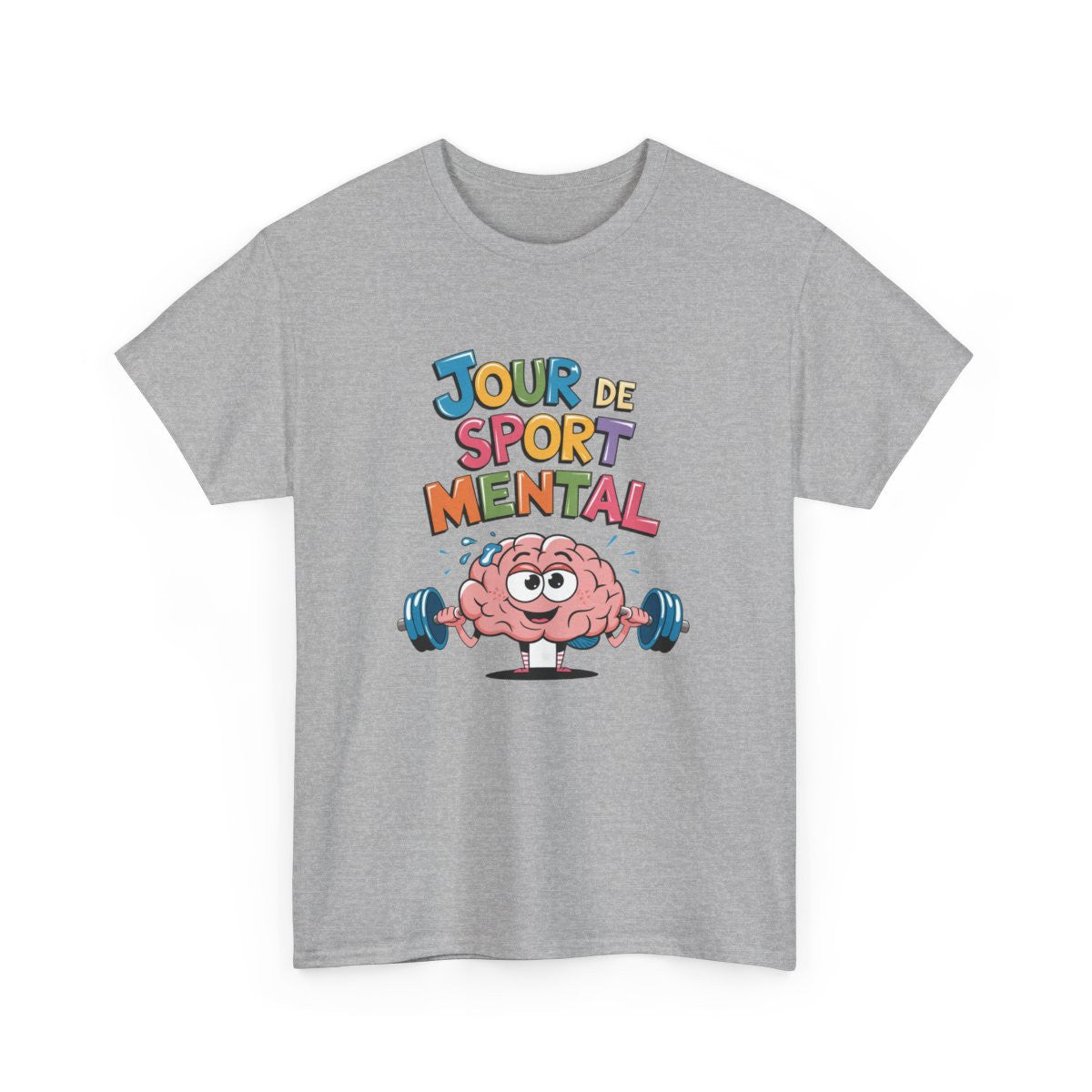 T shirt Cerveau Muscu Jour de sport mental Humour tee shirt amusant