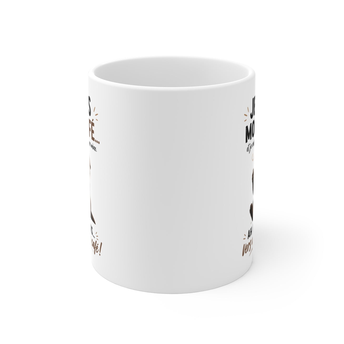 Tasse Je Bois Mon Café Vers Un Autre Café – Mug Loutre Drôle Caféine – Cadeau Homme Femme 325ml