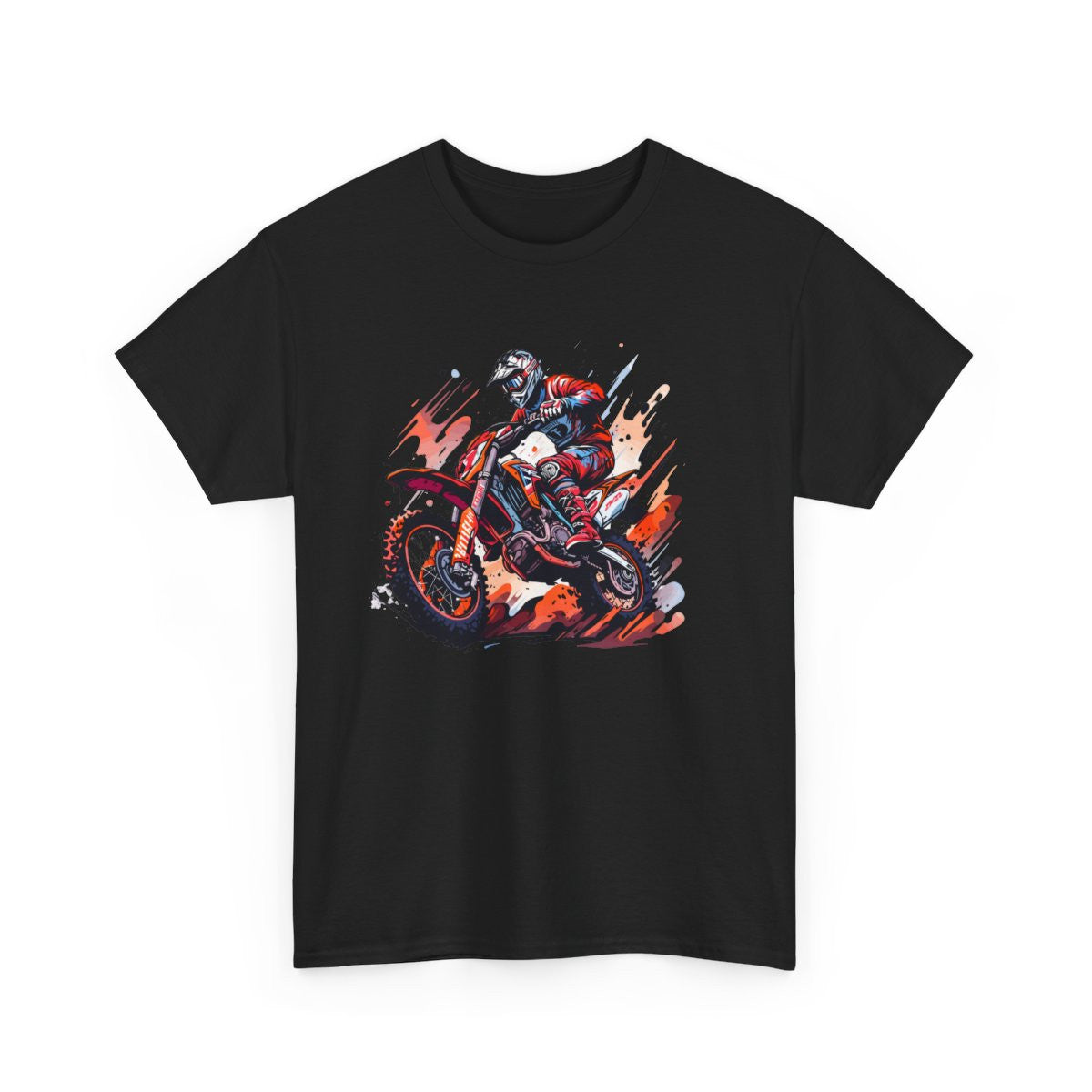 Tshir t Motocross Rider  Motard Extrême Off-Road  Tee-Shirt Sport Moto Design Blanc Gris Noir