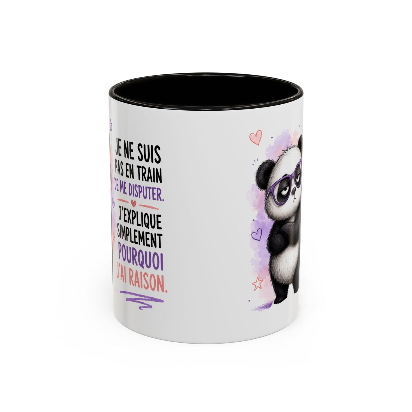 Tasse Panda Drôle Homme Femme – Mug Je Ne Suis Pas en Train de Me Disputer J'Explique Pourquoi J'Ai Raison – Cadeau Humour 325 ml