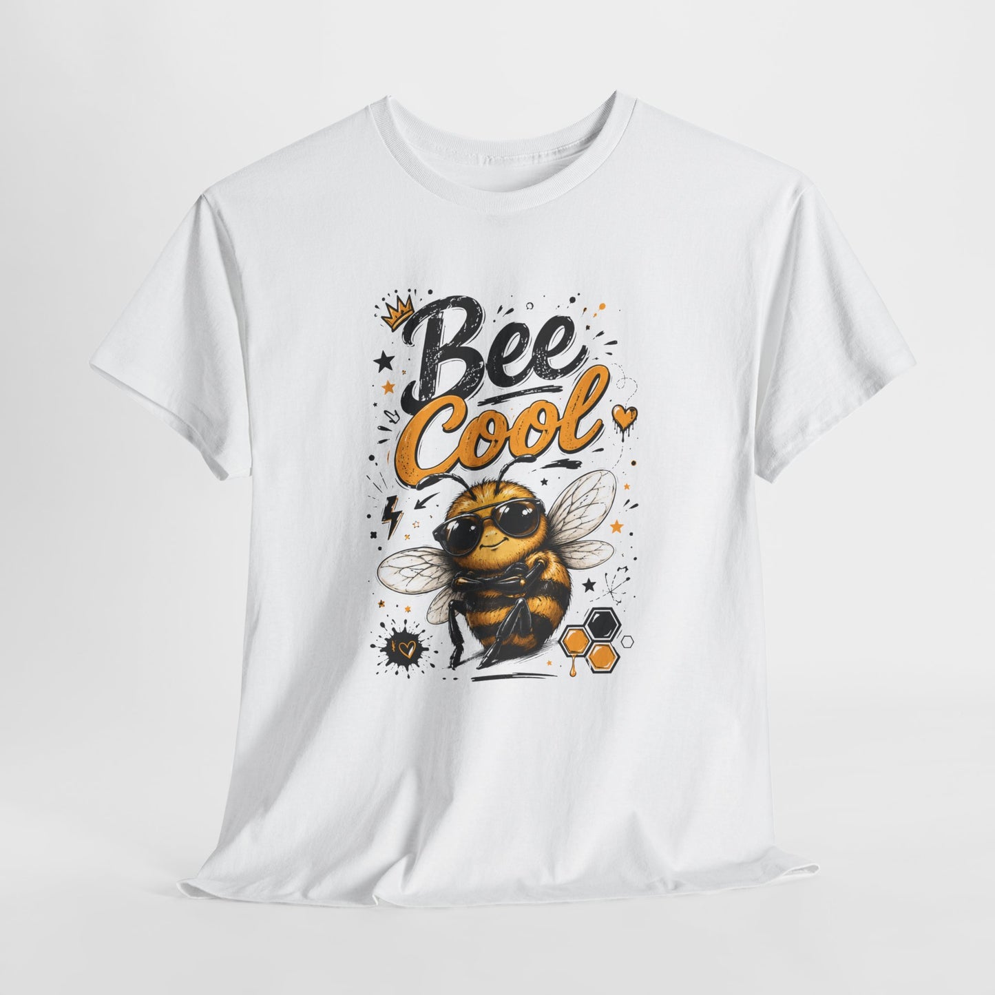 Tee Shirt Bee Cool Abeille Humour – T-Shirt Animal Mignon avec Lunettes – Cadeau Homme Femme Amateur d’Abeilles