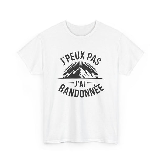 T shirt Rando J’peux Pas J’ai Randonnée Design MontagnTee-Shirt Marche  Nature Aventure Blanc Gris