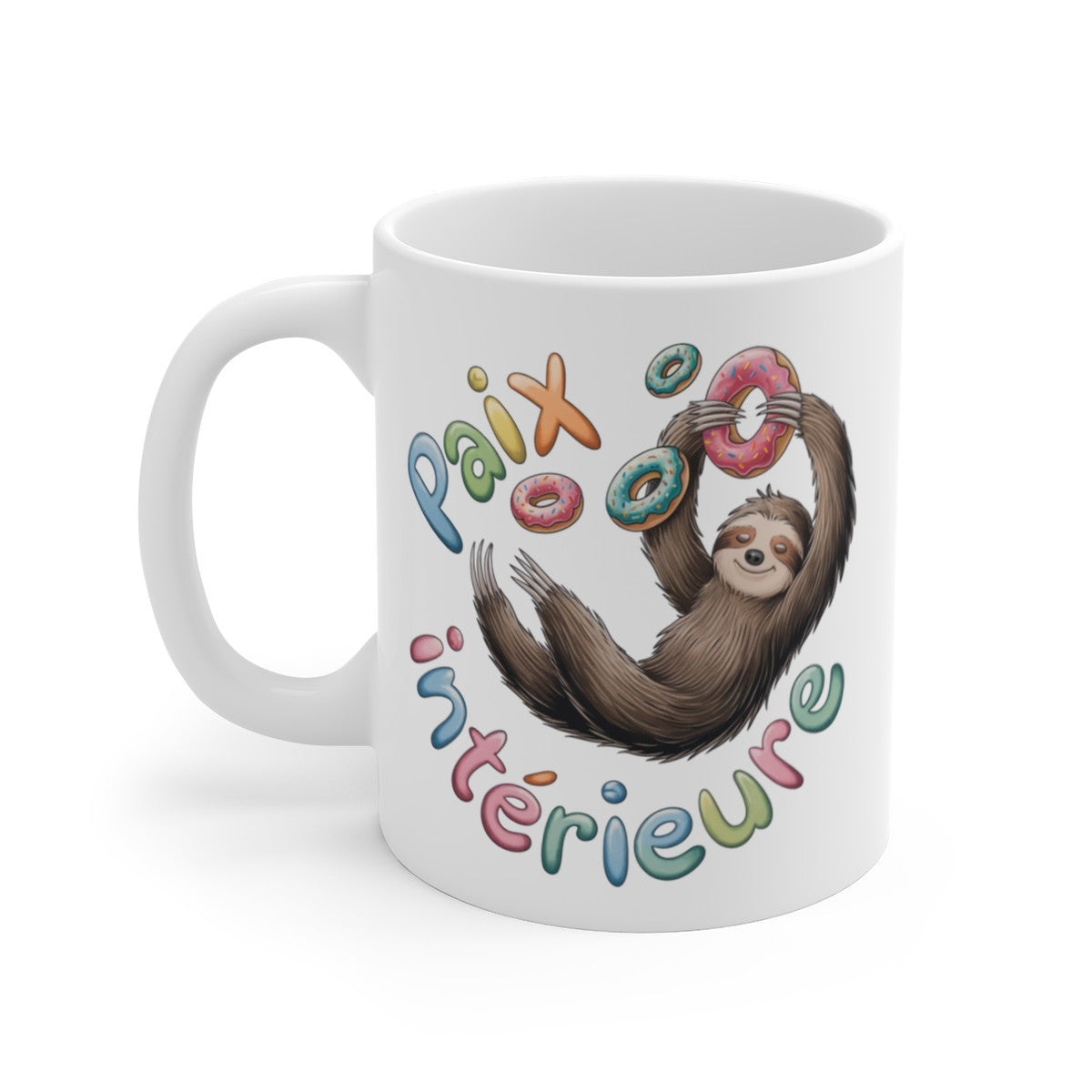 Mug Humour Paresseux Paix Intérieure Tasse Détente Donut Paresse Paix Zen Drôle et Mignonne  Cadeau Original Relax