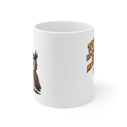 Mug 100% Nocturne 0% Motivé Tasse Chouette Café Drôle Paresse Fatigue Humour Hibou Matin Difficulté Réveil Cadeau Original Geek