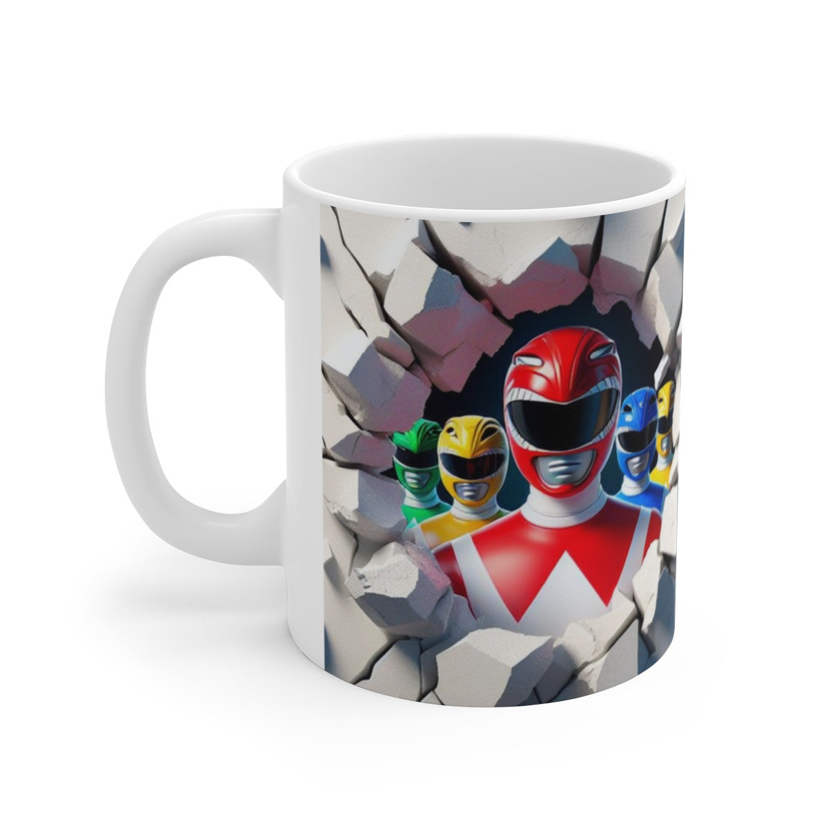 Mug Power Rangers  Tasse Équipe Héros Nostalgie Idée Cadeau Geek Années 90