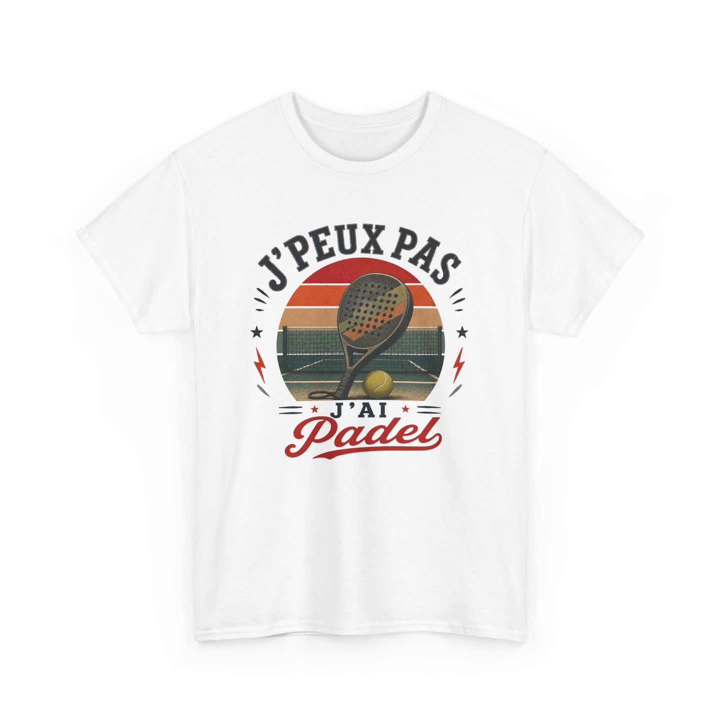 T-Shirt J’Peux Pas J’Ai Padel – Tee Shirt Humour Joueur Padel Vintage – Cadeau Sport Homme Femme