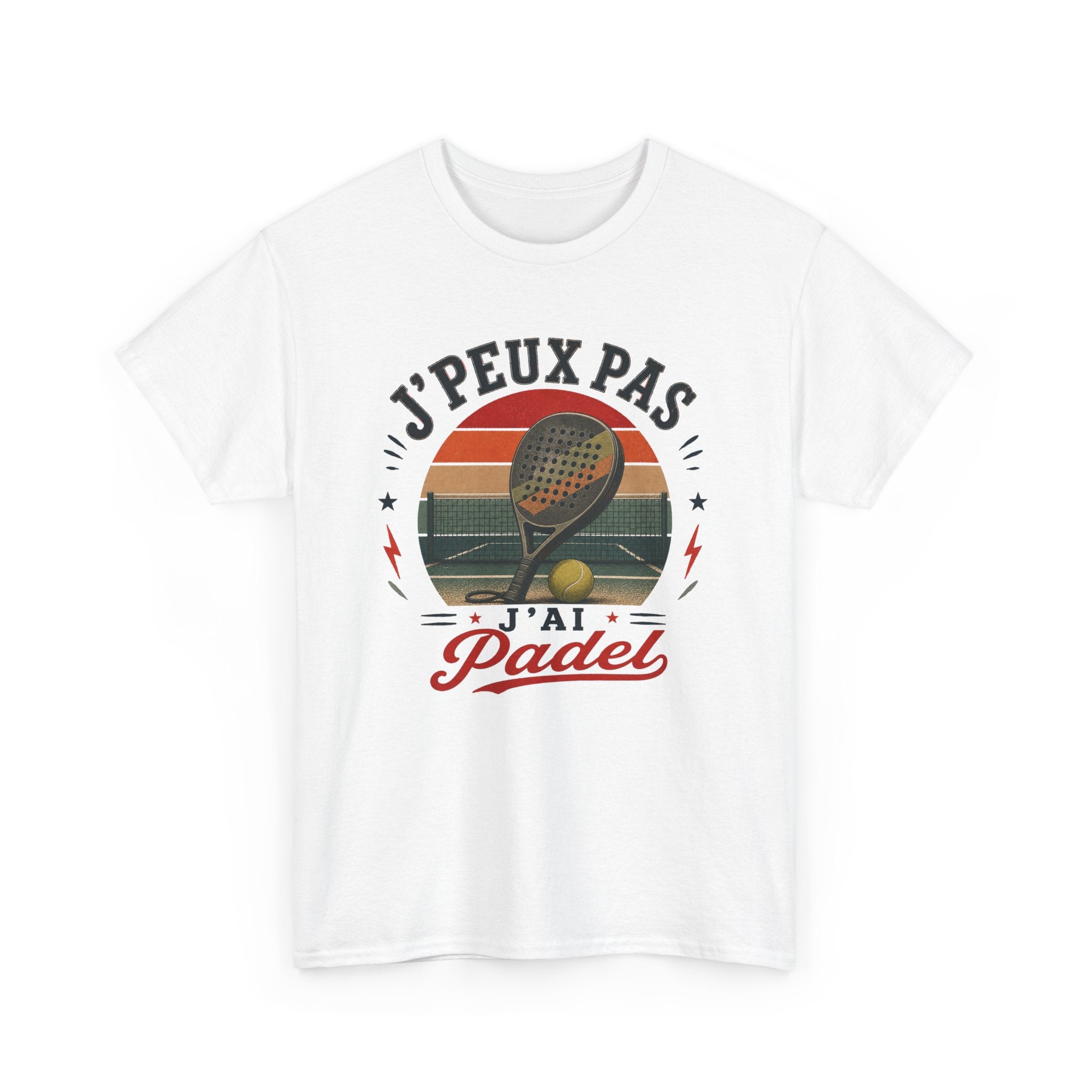 T-Shirt J’Peux Pas J’Ai Padel – Tee Shirt Humour Joueur Padel Vintage – Cadeau Sport Homme Femme