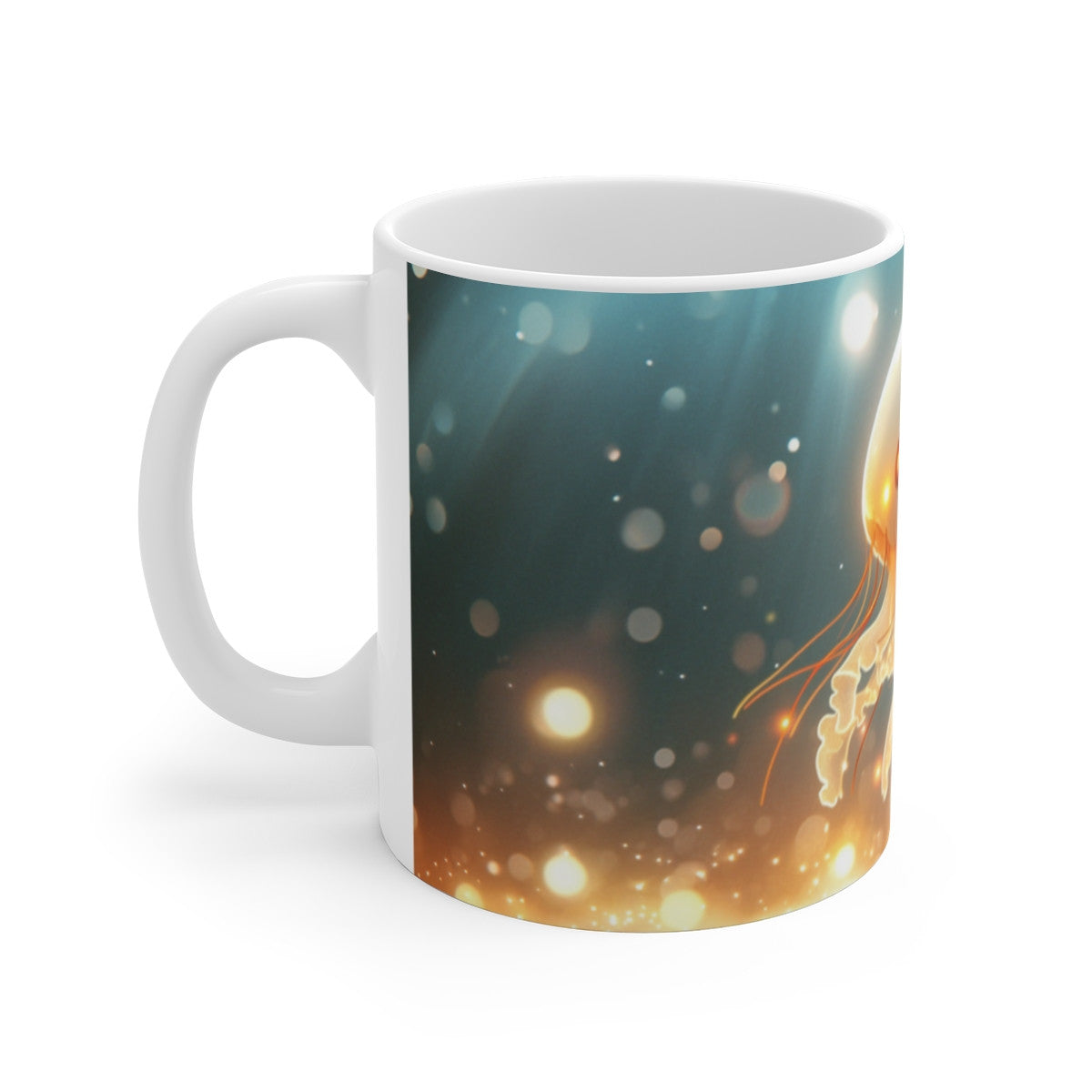 Mug Tasse Méduse Lumineuse Océan Illustration Cartoon Apaisante pour enfant et adulte