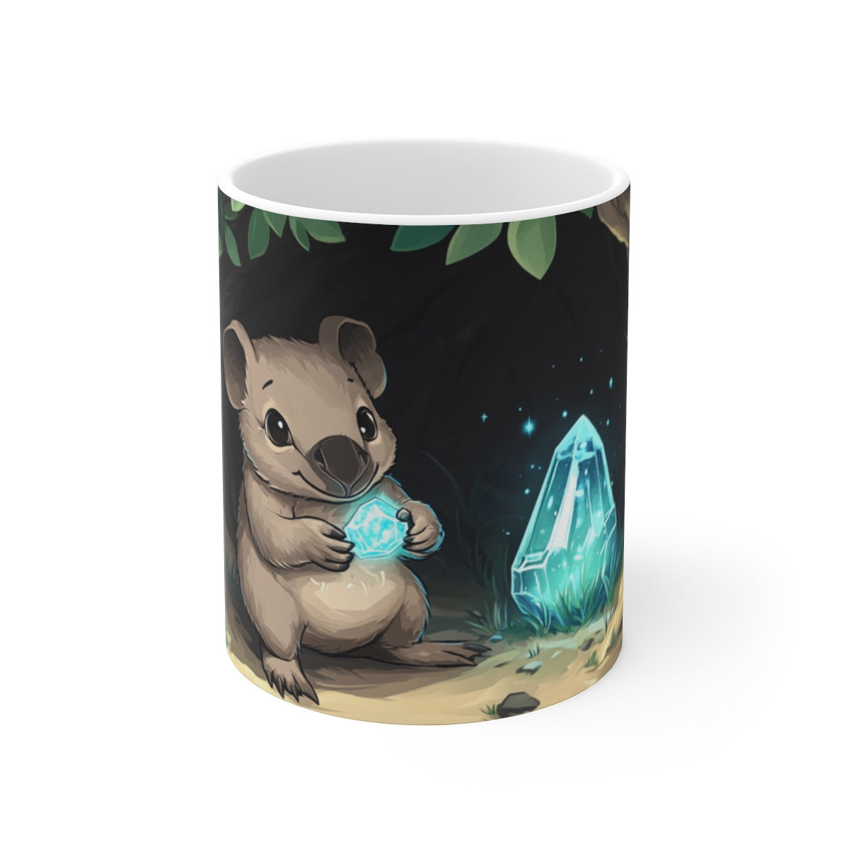 Mug Koala Magique – Tasse Bébé Koala et Cristal Lumineux Forêt Mystique Clair de Lune