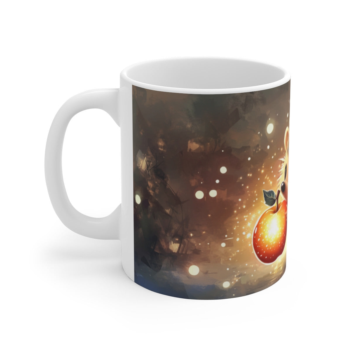 Mug Hérisson Enchanté – Tasse Bébé Hérisson et Pomme Magique Lumière d’Automne Féérique