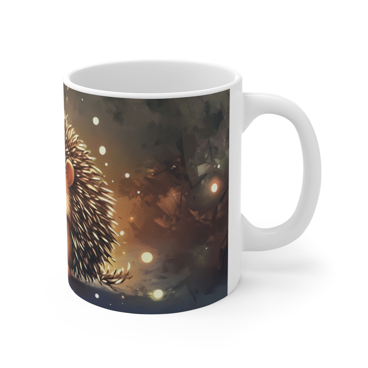 Mug Hérisson Enchanté – Tasse Bébé Hérisson et Pomme Magique Lumière d’Automne Féérique