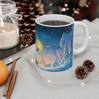 Mug Bébé Manchot Magique – Tasse Pingouin Neige & Lumière Polaire Étincelante pour enfant et adulte
