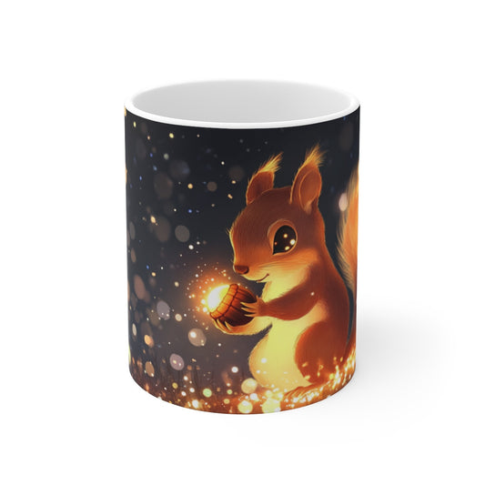 Mug Écureuil Magique – Tasse Forêt Enchantée Noisette Lumineuse Nuit Féérique
