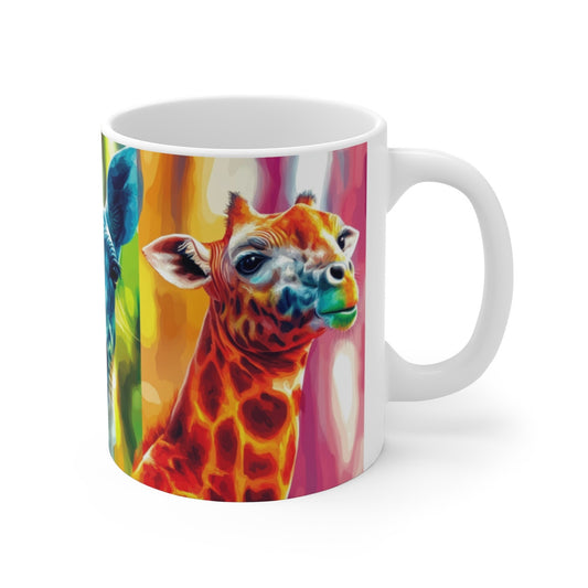 Mug  Tasse Pop Art Safari – Lion, Zèbre et Girafe en Couleurs Vives pour enfant et adulte