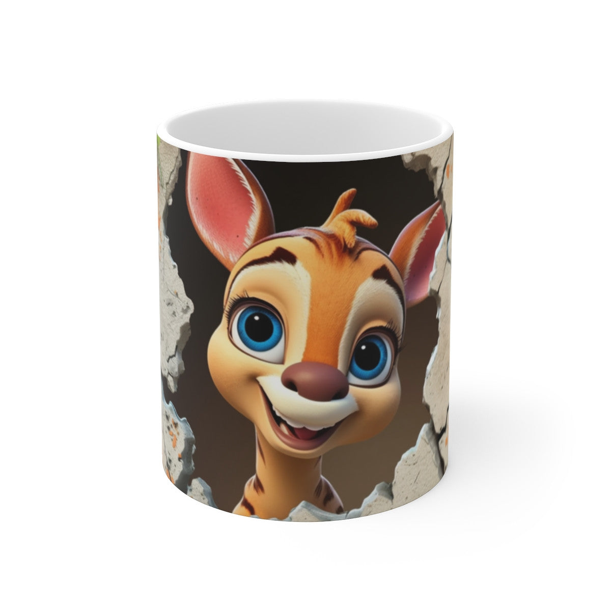 Mug Tasse Antilope Mignonne Cartoon – Animal Forêt Enfant Adulte Fleurs
