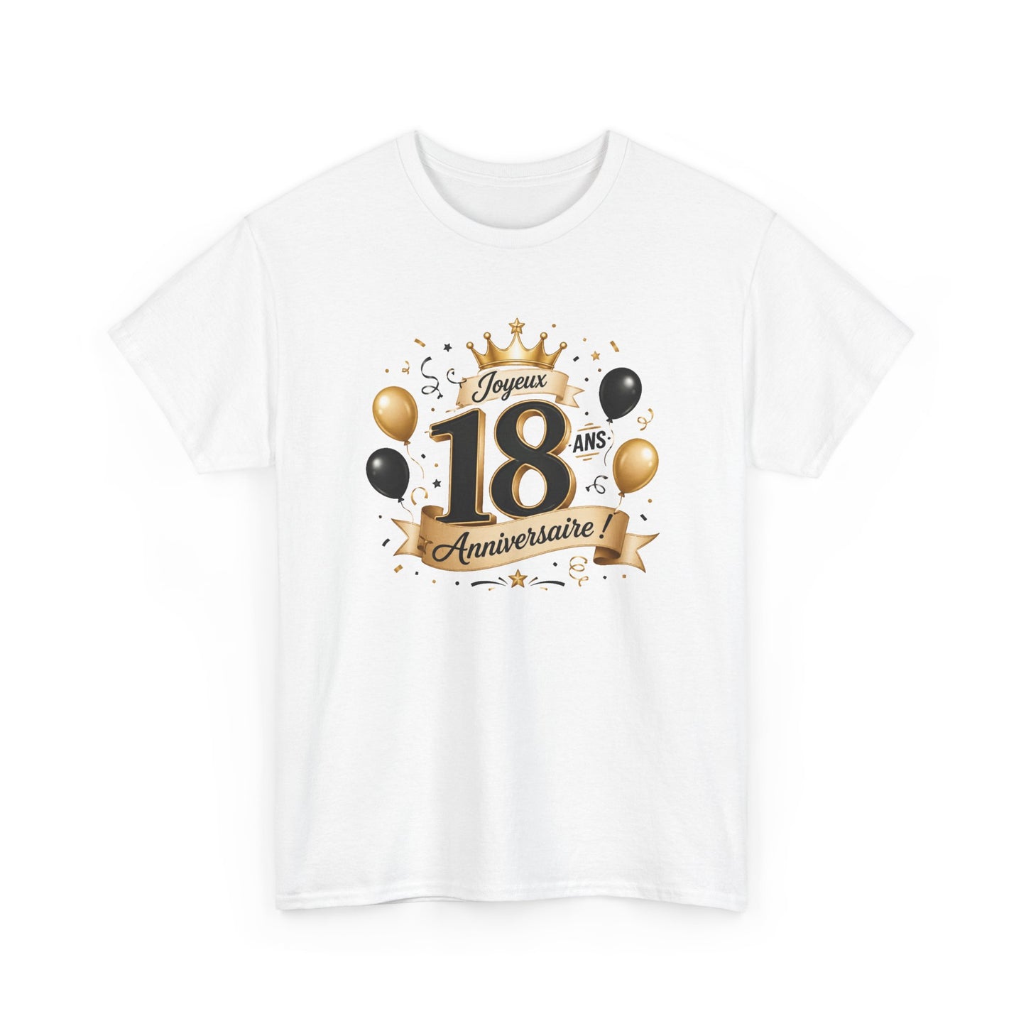 Tee Shirt Anniversaire 18 Ans Homme et Femme Joyeux Anniversaire Cadeau 18 Ans Idée Cadeau Adulte