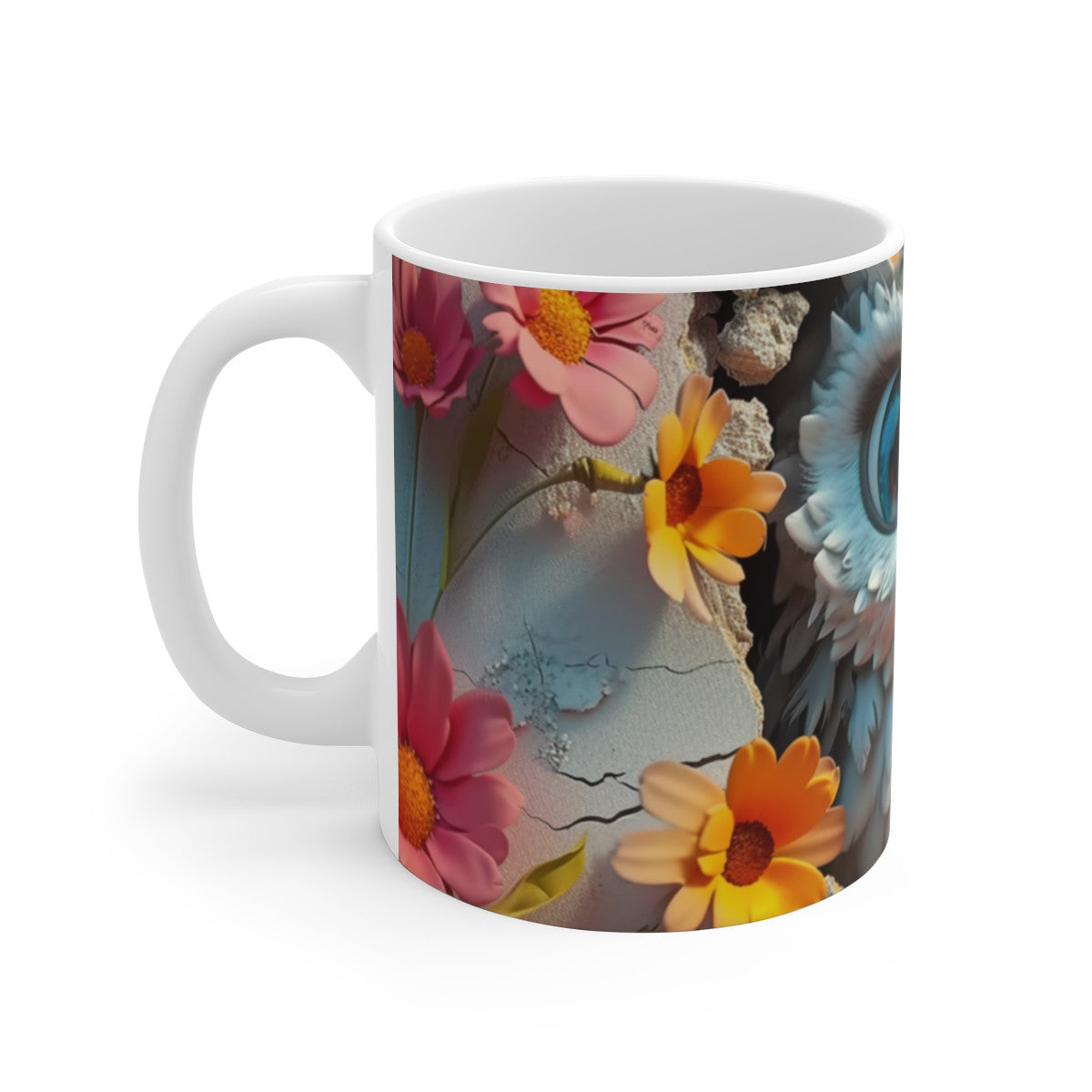 Mug Tasse Chouette Mignonne Cartoon – Hibou Fleurs Forêt Enfant Adulte