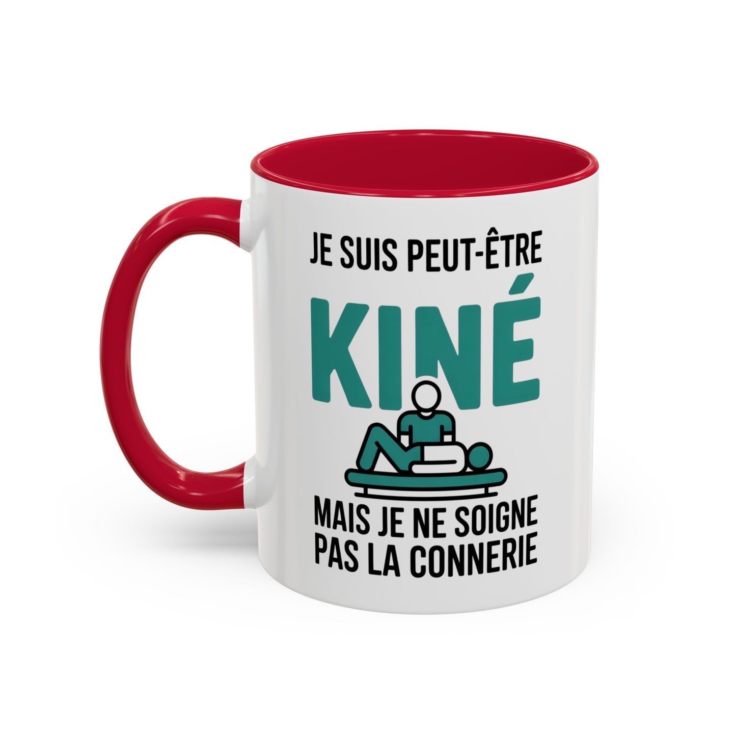 Mug Kiné Humoristique – Tasse Métier Kinésithérapeute Citation Drôle – Cadeau Kiné Original – Céramique 325ml Noir Bleu Rouge