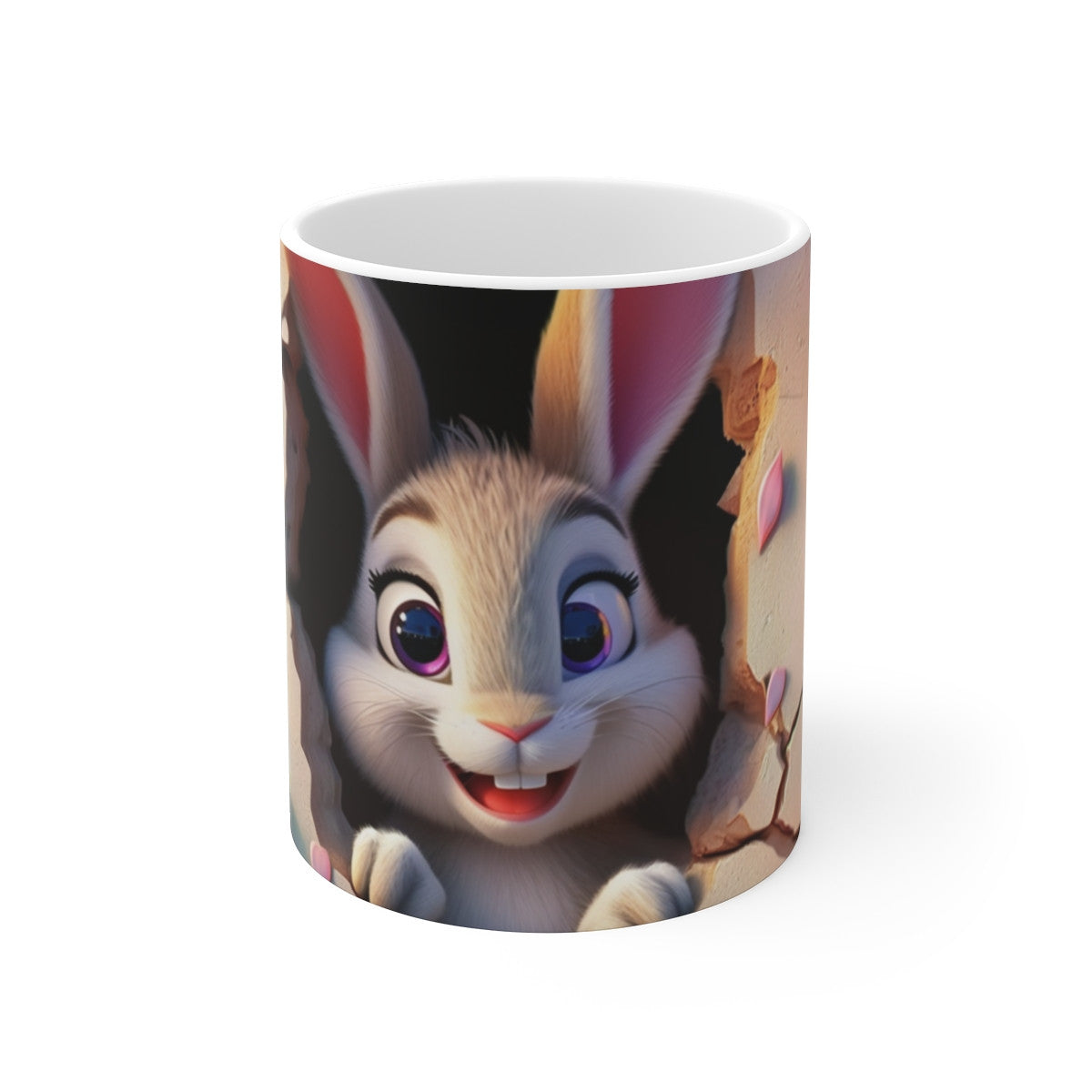 Mug Tasse Lapin Mignon Cartoon – Animal Forêt Fleurs Enfant Adulte