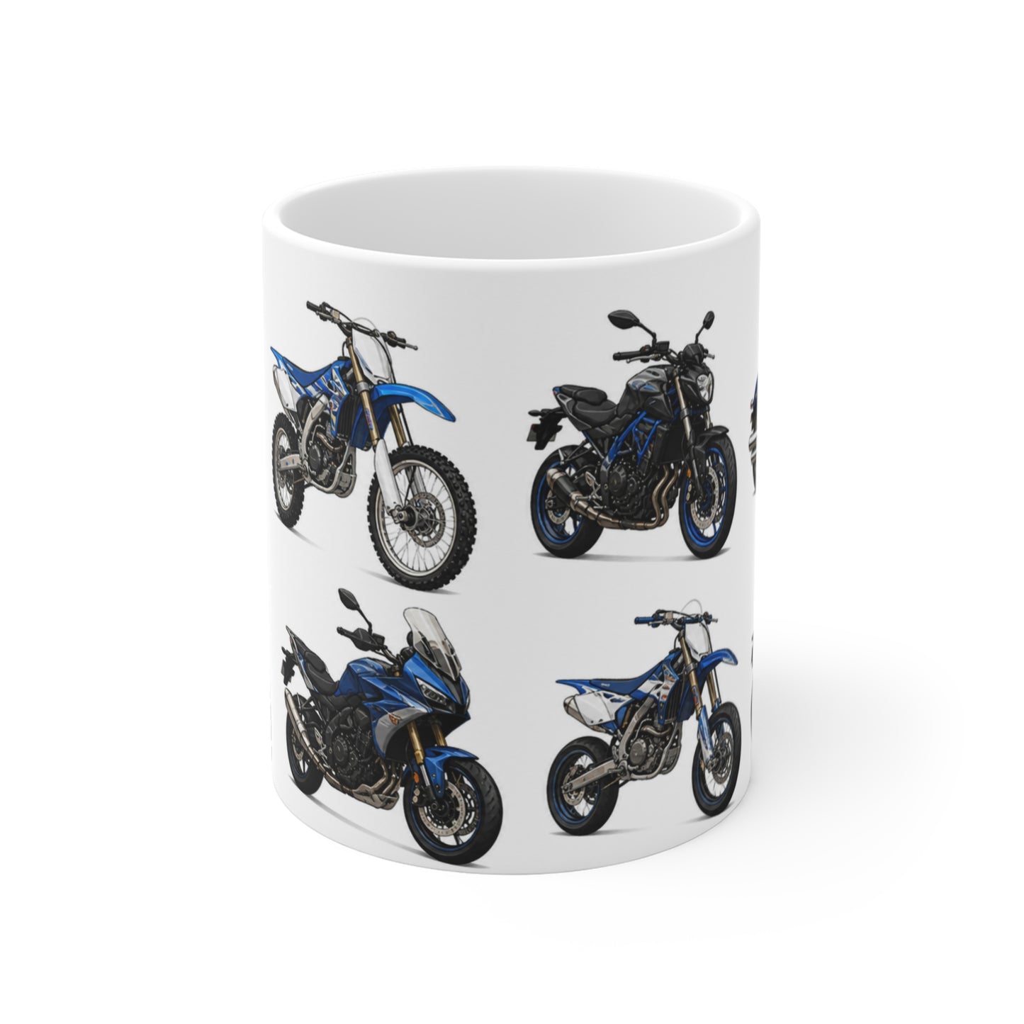 Tasse Moto Bleue – Mug Passion Moto Sportive Cross Roadster Custom Motard Cadeau Homme Femme Enfant 325ml