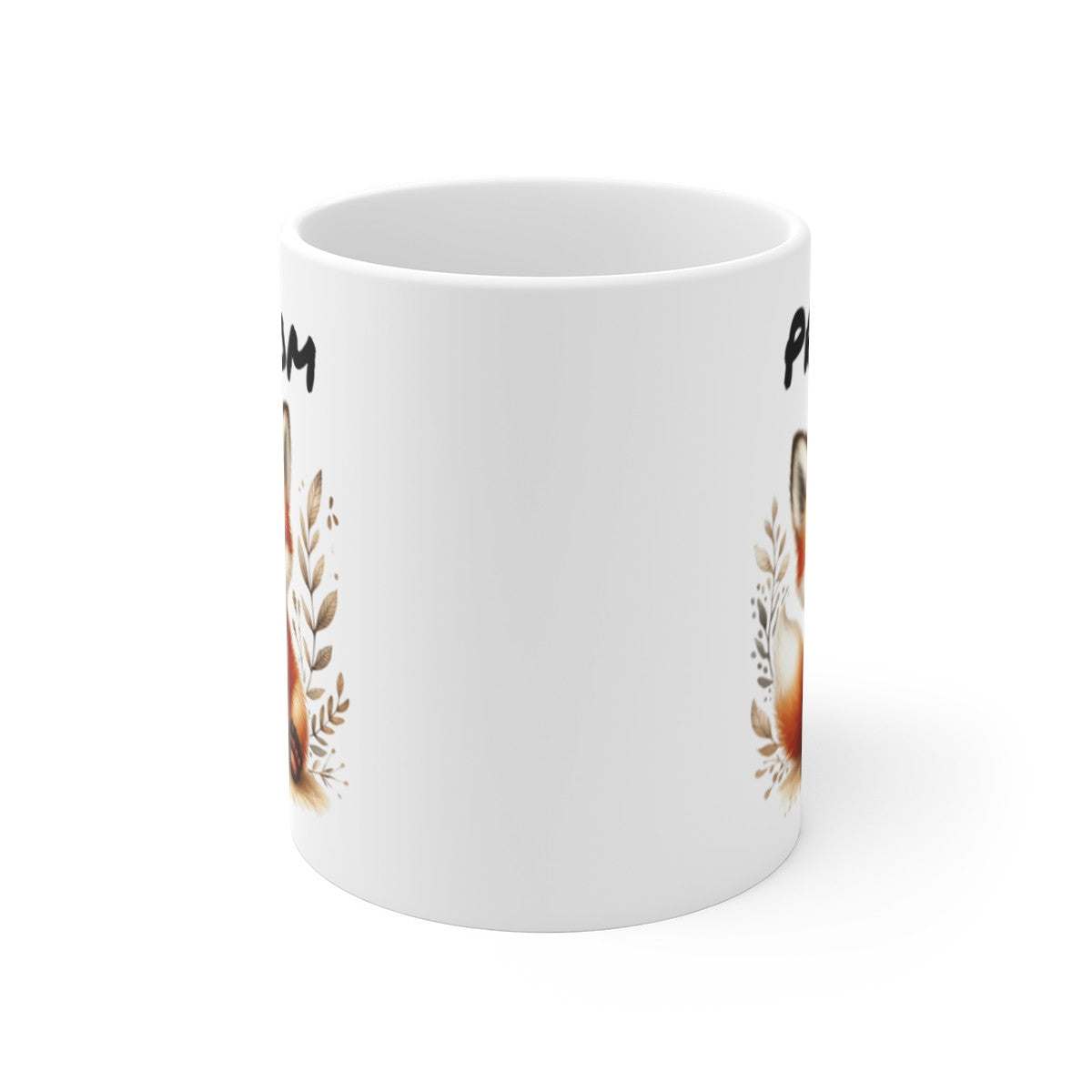 Mug Renardeau Personnalisable – Tasse Renard Mignon avec Feuilles Automnales et Prénom