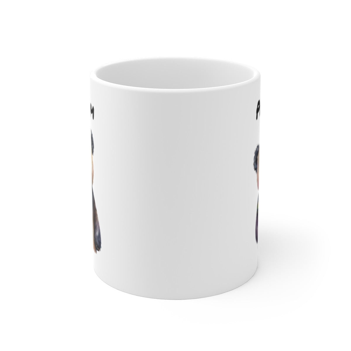 Tasse Panda Personnalisable – Mug Panda Mignon avec Fleurs et Noeud Papillon, Idée Cadeau Originale et Chic